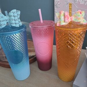 Colorful Starbucks Tumbler Set